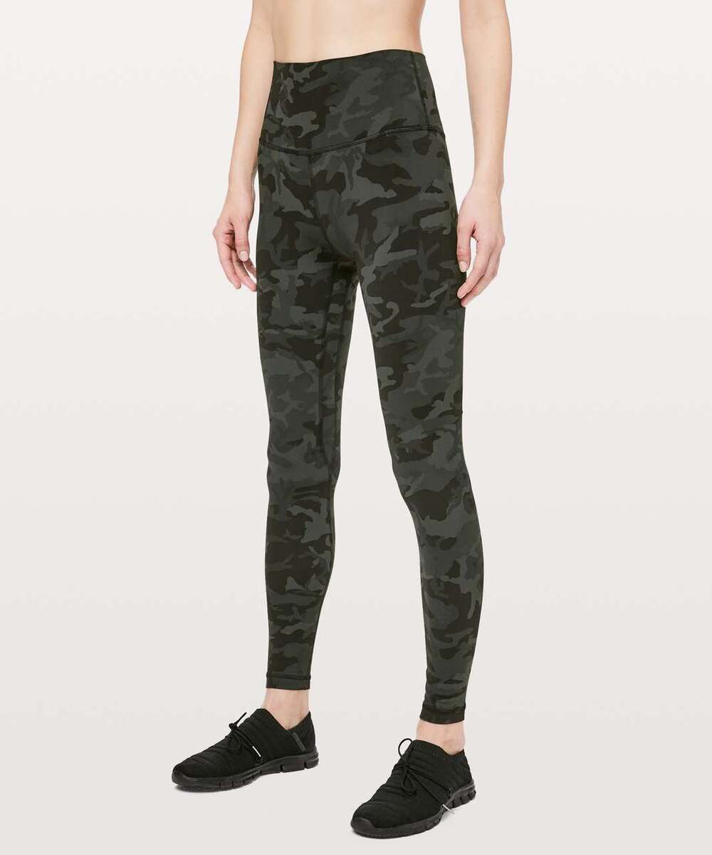 Lululemon Align Legging Pant Full Length 28" Incognito Camo Multi Gator Green 4